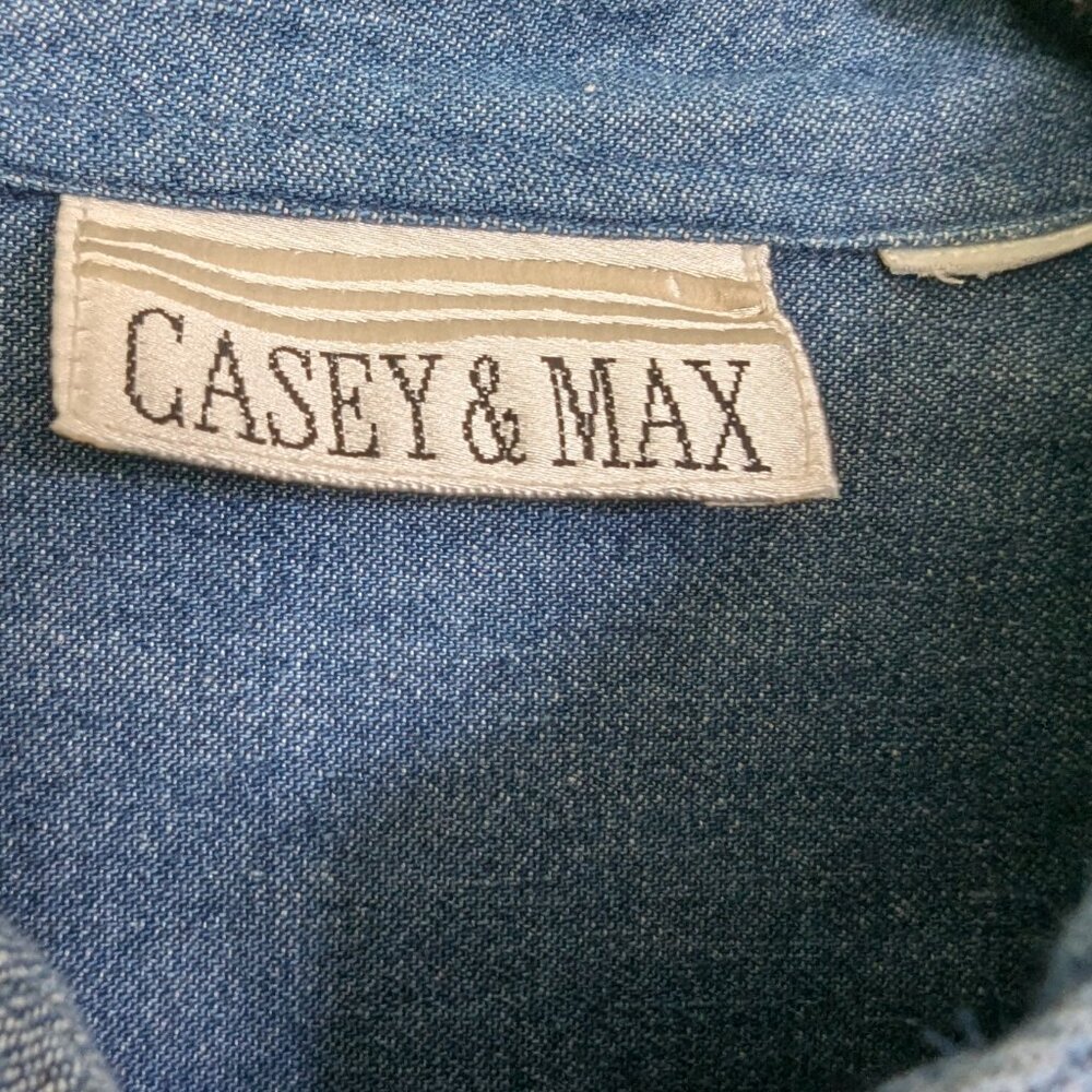 Vintage Casey & Max Floral Denim Shirt - Picture 3 of 5